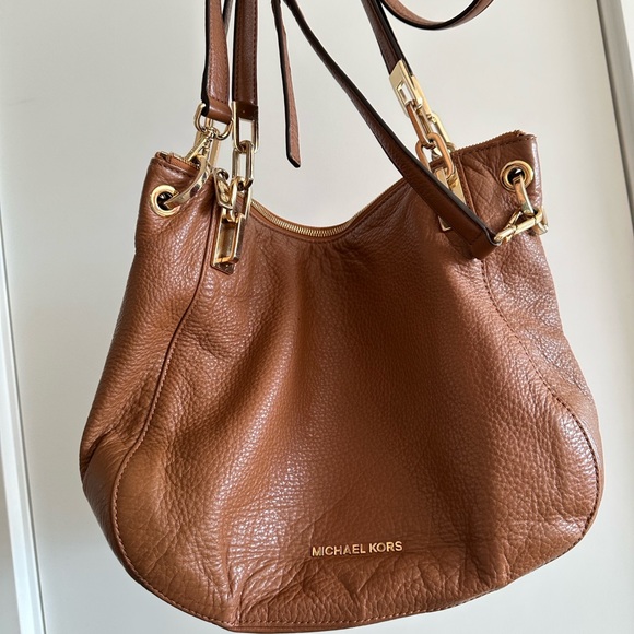 Michael Kors Handbags - Michael Kors Tan Leather Shoulder Bag